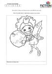 Colouring Template (Fairy holding Apple)
